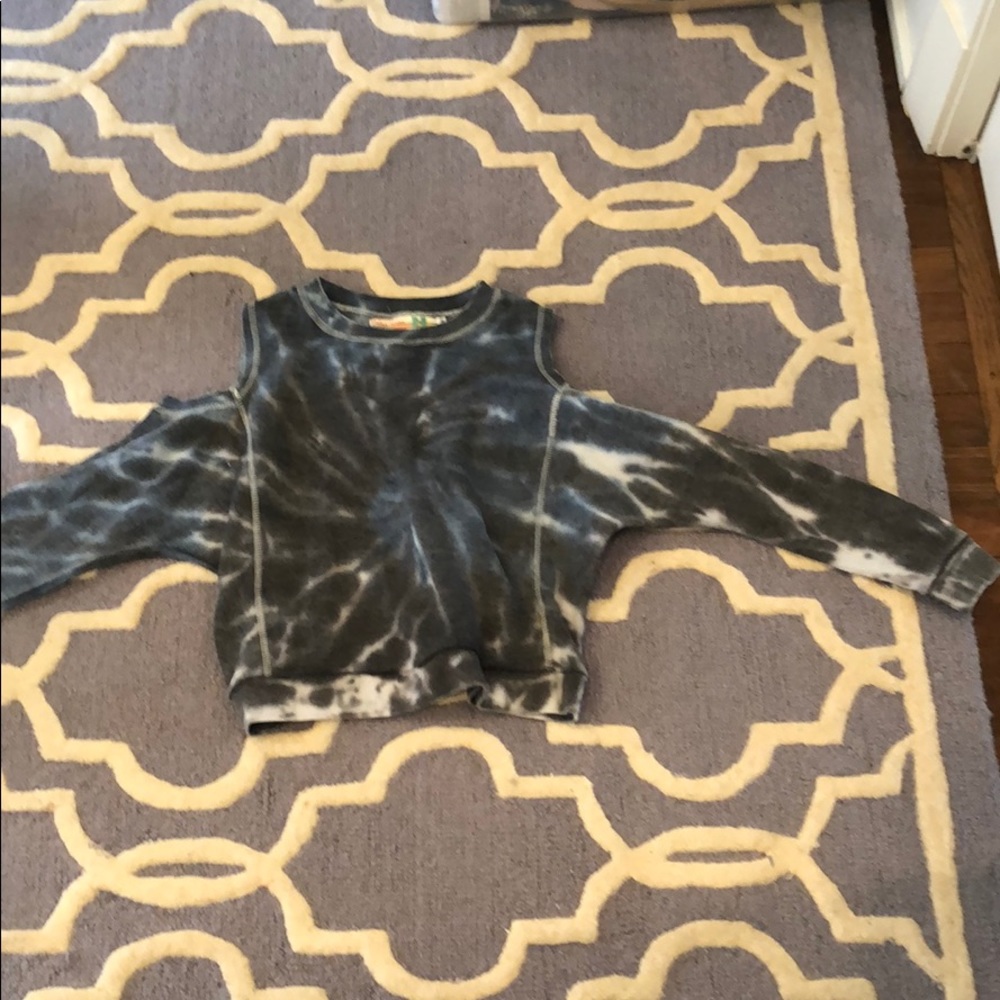 a tie dye sweatshirt